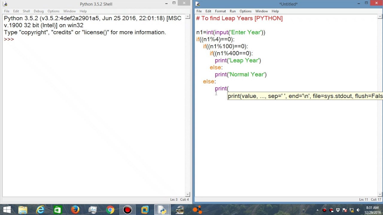 Tutorial 9 Find Leap Years PYTHON Code YouTube Tutorial 9 Find Leap Years PYTHON Code YouTube