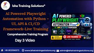 Playwright Automation with Python Day 3Video on 7th July 2026.Call/WhatsApp on 9133190573 to Enroll
