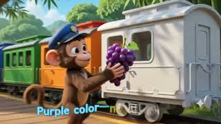 Milo Monkey's Color Train Adventure 🚂🌈 | Learn Colors for Toddlers | Cute 3D Preschool Animation