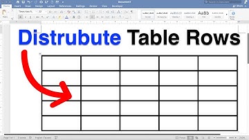 How to Distribute Rows in a Table in Word