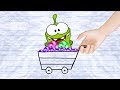 Drawing and coloring with Om Nom / Learn English with Om Nom / Educational Cartoon