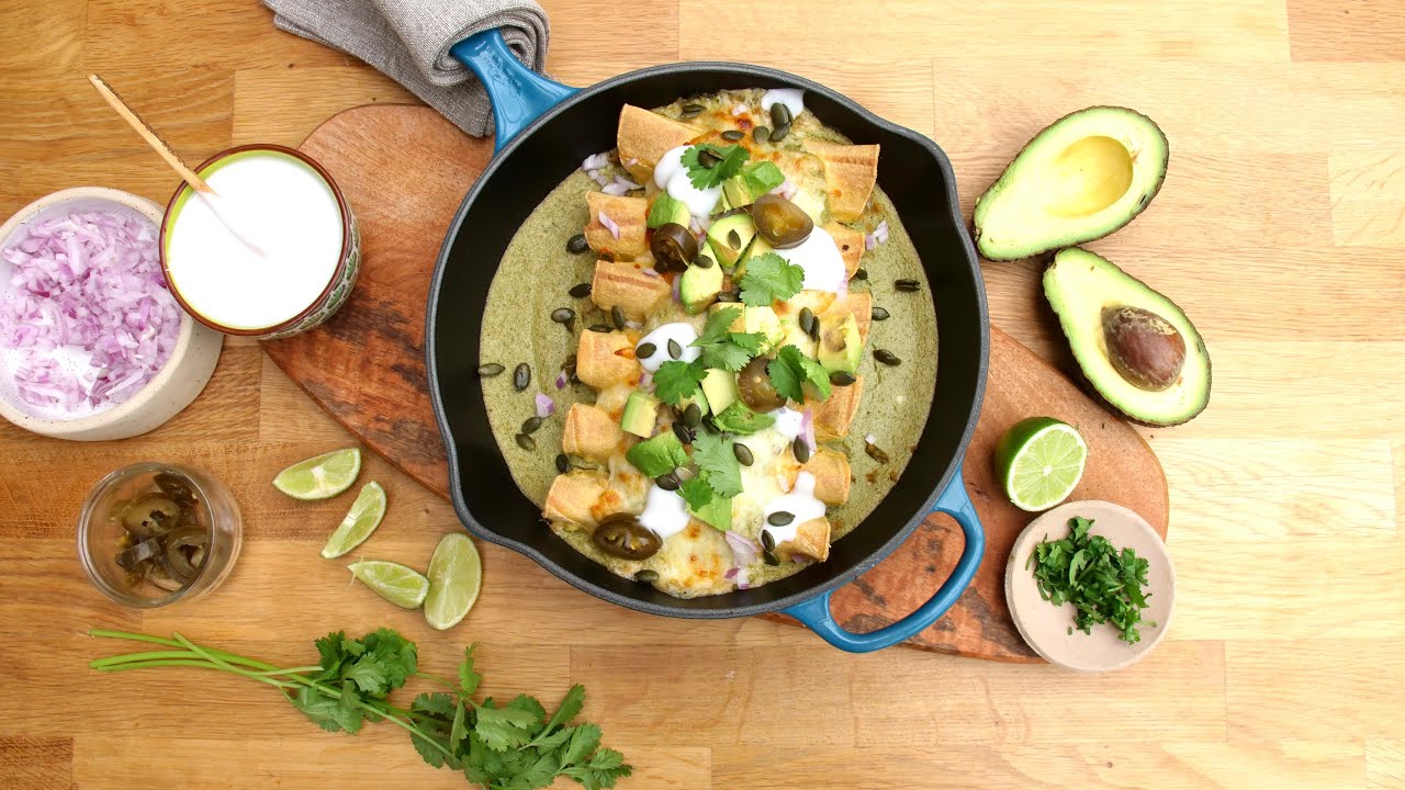Preparamos ENCHILADAS VERDES veganas Receta de inspiración Mexicana