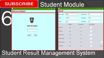 6. Student Result Management System in java - Student Module  (JFrame, Mysql Database, Netbeans IDE)