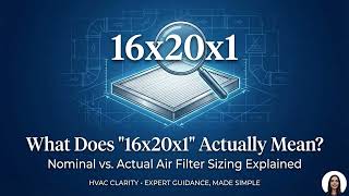 What Does 16x20x1 Actually Mean Nominal vs. Actual Air Filter Sizing Explained