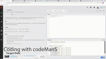 Codewars 7 kyu Target Date Javascript