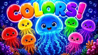 COLORS for Kids 🌈 Calm Jellyfish Learning Video | Miggy & Friends