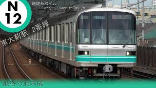 東京メトロ南北線発車サイン音集(白金台～赤羽岩淵)