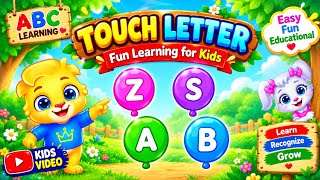 🌈 Touch the Correct Letter! 🔤 | Fun ABC Learning Game for Kids 🧸🎈 screenshot 1