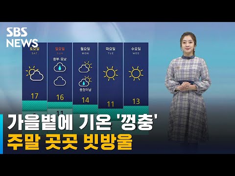 [날씨] 가을볕에 기온 '껑충'…주말 곳곳 빗방울 / SBS