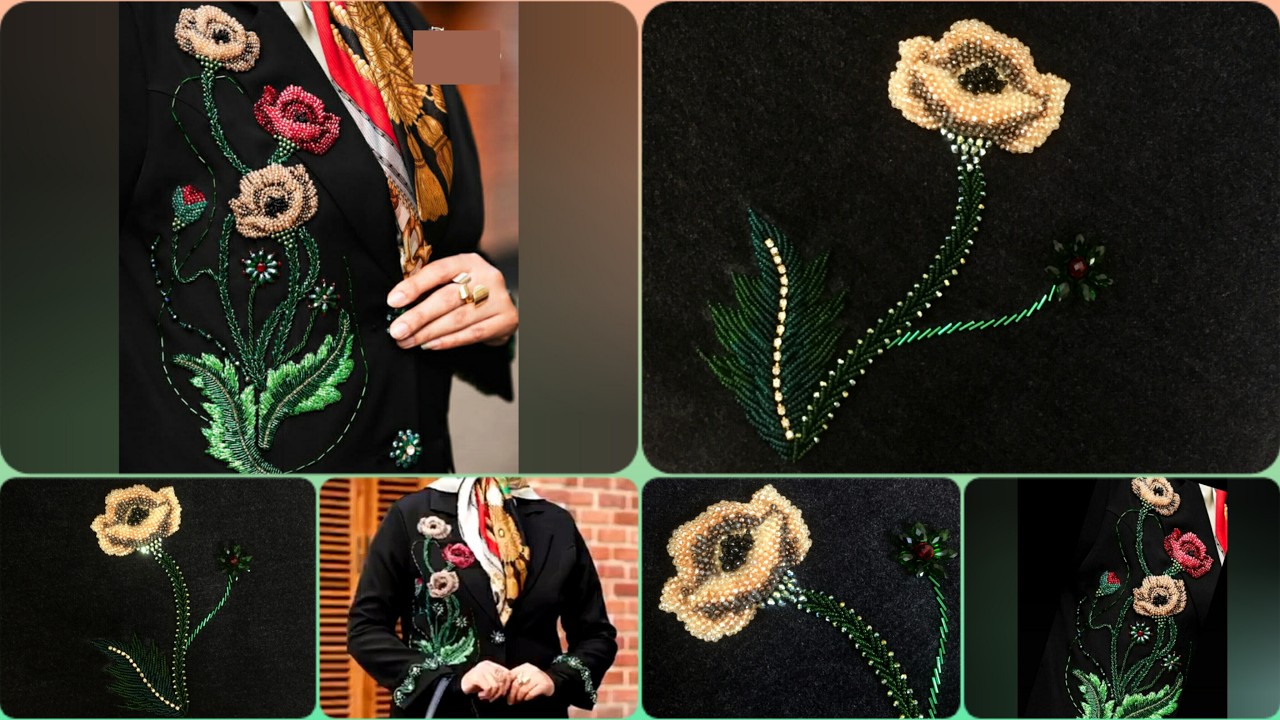 How to make gorgeous Highlight appliqués or 3D flower for your outfits / flower applique tutorial