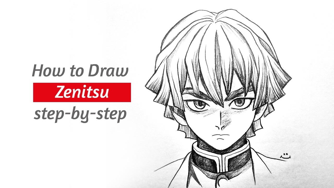 How to draw Zenitsu Agatsuma from Demon Slayer || Zenitsu drawing step by step || Easy anime art