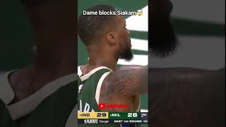 Celebrity Damian Lillard Blocks 6'8" Siakam Like a Giant! #shorts Wealth