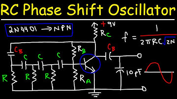 RC Phase Shift Oscillator Circuit Using a NPN Transistor
