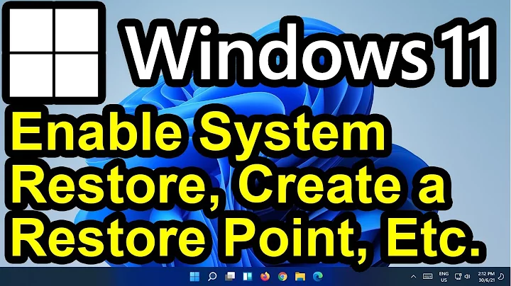 ✔️ Windows 11 - Enable System Restore in Windows 11, Create a Restore Point, Restore Windows