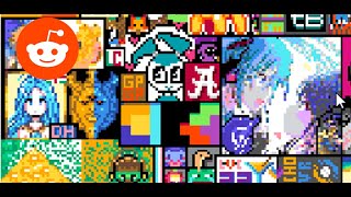 Tetris on r/place Time-lapse