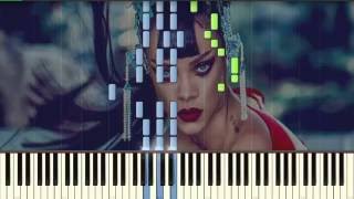 Rihanna - Stay (ft. Mikky Ekko) - Piano tutorial (Synthesia)