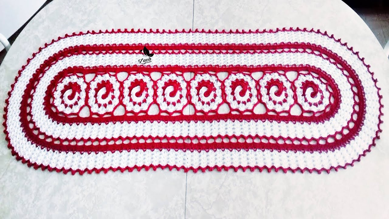 Caminho de Mesa em Crochê Pata de Elefante