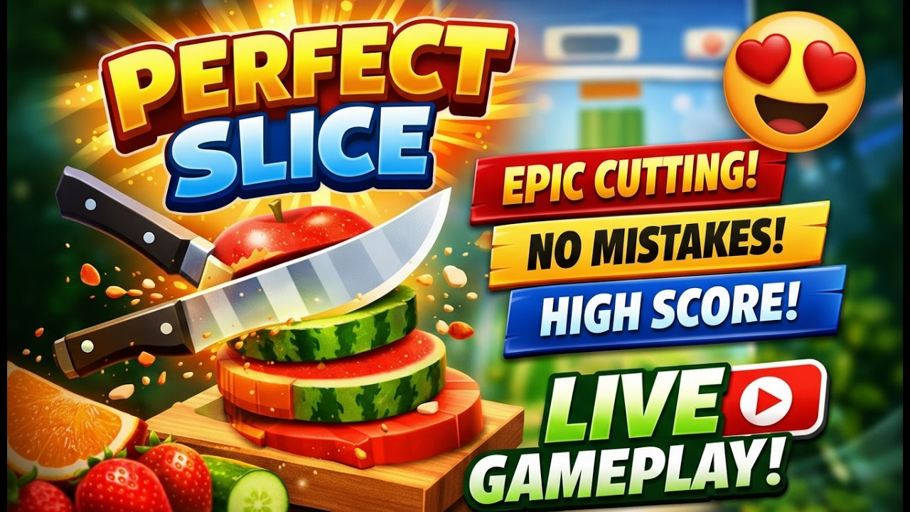 Perfect Slice Gameplay Live 🔥 | Most Satisfying Slicing Game Ever.