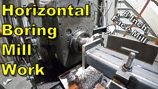 machining parts for a robotic welding machine on the horizontal boring mill - manual machining