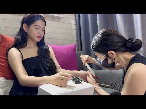 ASMR: What a $... Nail Treatment is Like at a Da Nang Local Market 🇻🇳