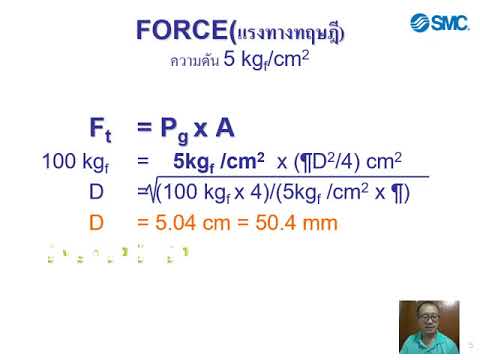 SMCT P1 EP07 Force การคำนวณแรงงกระบอกลม kgf ppt