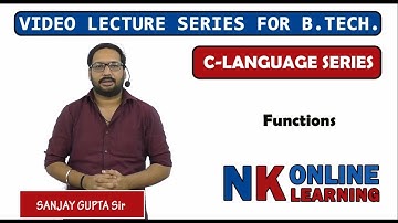 Function in C Programming Lecture -33 | C Programming | by Sanjay Gupta | NK Publishers