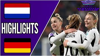 Netherlands vs Germany UEFA women's nations league | Highlights