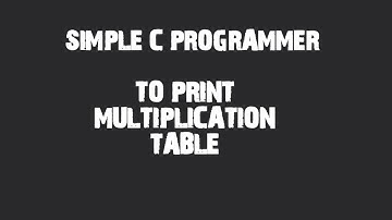C PROGRAM to print multiplication table