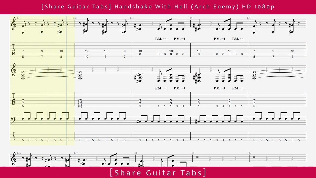 [Share Guitar Tabs] Handshake With Hell (Arch Enemy) HD 1080p YouTube