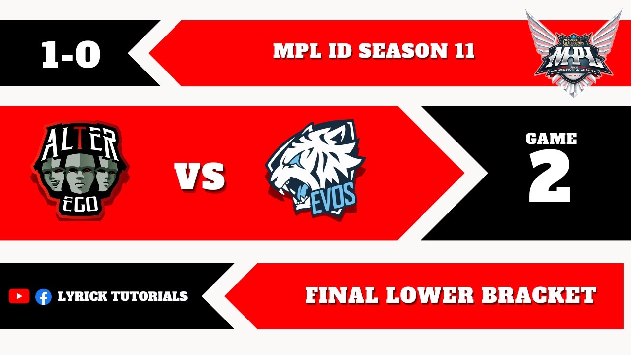 ALTER EGO vs EVOS LEGENDS Game 2 MPL ID S11 PLAYOFFS | AE vs EVOS