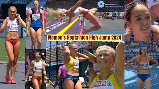 Women's Heptathlon High Jump 2024 #heptathlon #womenshighjump #highjump #femaleathletes