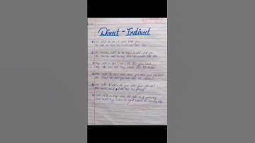 Direct Indirect  | Direct Indirect Questions | Direct Indirect Example #shorts