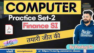 Practice Set 2 👉 Computer || For Finance SI Exam || Set No. 2 || By Pankaj Sir ||