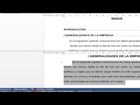 Cómo arreglar la paginación del índice automático (tabla de contenido)