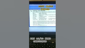 army clerk typing day 10/30 hard challenge #armyclerk #armystudyclasses