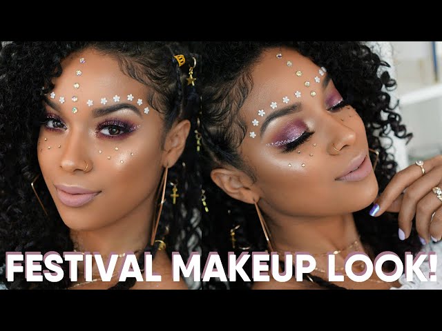 Fun & Sparkly Festival Makeup Tutorial for Coachella