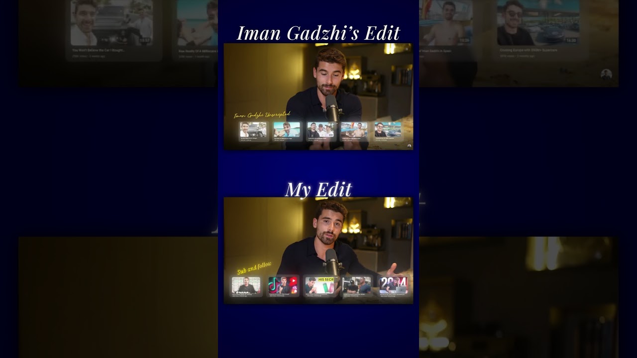 My Edit Vs Iman Gadzhi's Recent Video Edit  #3d #aftereffects #billionaire #afterffects3d #elonmusk