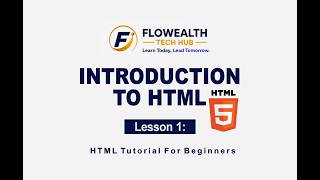Lesson 1 Intro to HTML