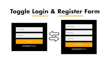 How To Make Login And Registration Form Using HTML And CSS With Toggle Option