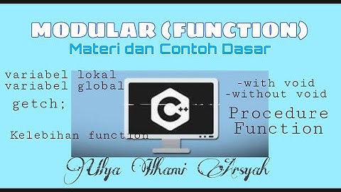 FUNCTION C++ || Modular (Fungsi)
