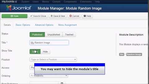 Joomla 3 0   Random Image Module
