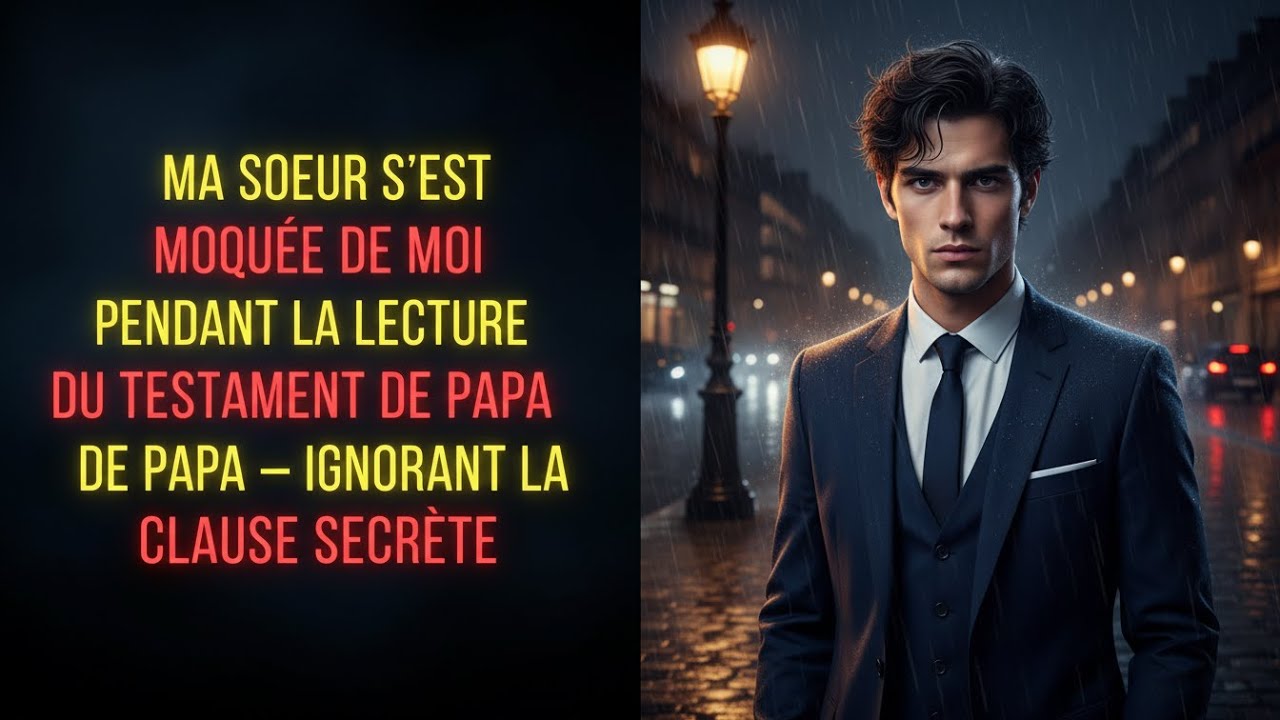 MA SŒUR S’EST MOQUÉE DE MOI LORS DE LA LECTURE DU TESTAMENT DE PAPA — IGNORANTE DE LA CLAUSE SECRÈTE