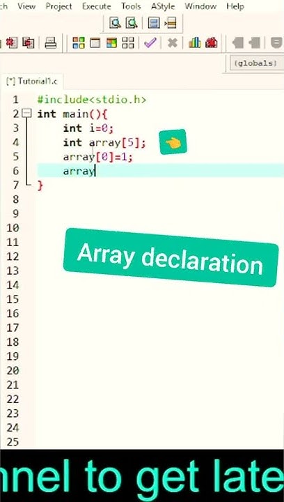 Array declaration, Initialization and traversal in C - YouTube