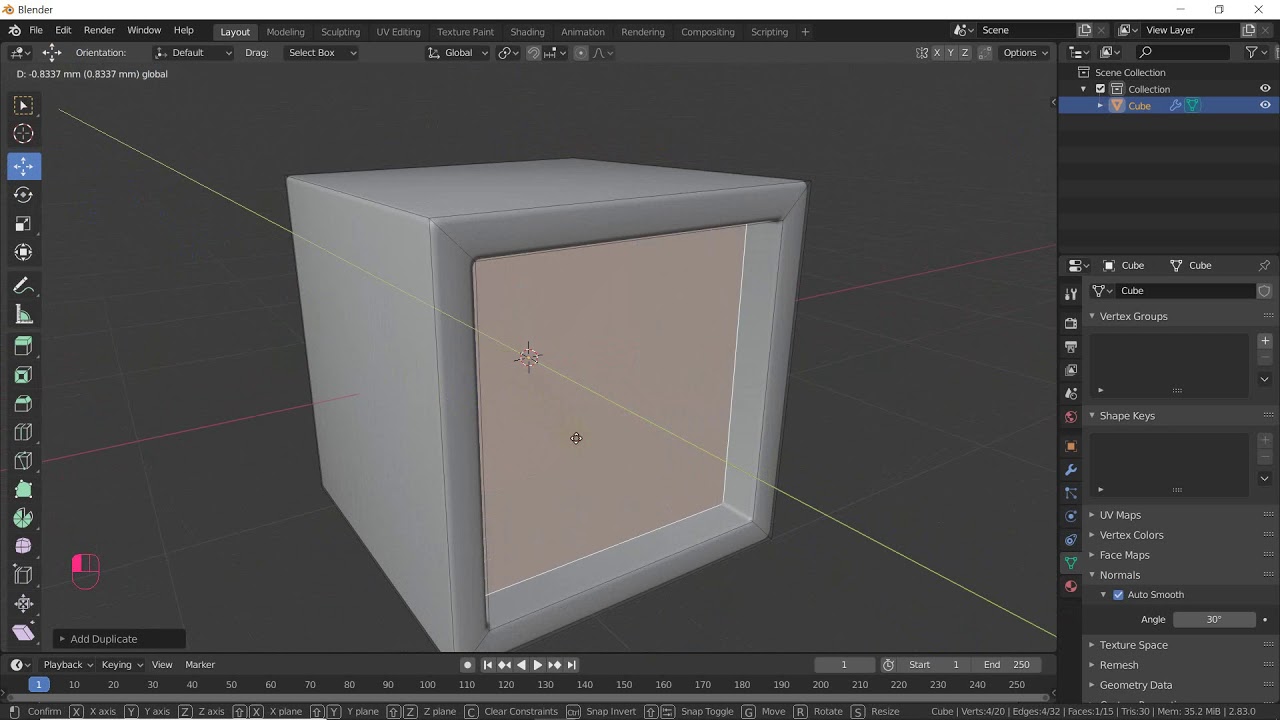 Blender 2.8 Hard surface Modeling Practice #3 / 상자에 철 쇠찰상 만들어 넣기 - YouTube