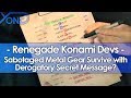 Renegade Konami Devs Sabotaged Metal Gear Survive w/ Derogatory Secret Message?