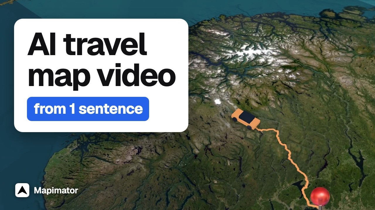 AI Map Animation from One Sentence (Text to Travel Map) | Mapimator AI Director
