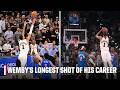 WEMBY DRILLS HALF-COURT BUZZER BEATER SHOT AT THE HALF IN WCF GAME 4 🚨 | NBA on ESPN