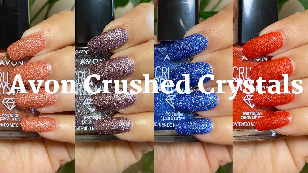 Vernis à Ongles Avon Crushed Crystals – Effet Pailleté & Sablé, 5 Coloris Au Choix