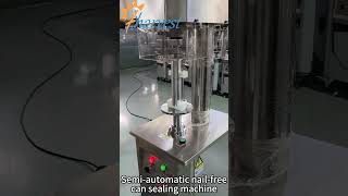 Semi-automatic nail-free can sealing machine, aluminum can, and metal can seamer machine #factory