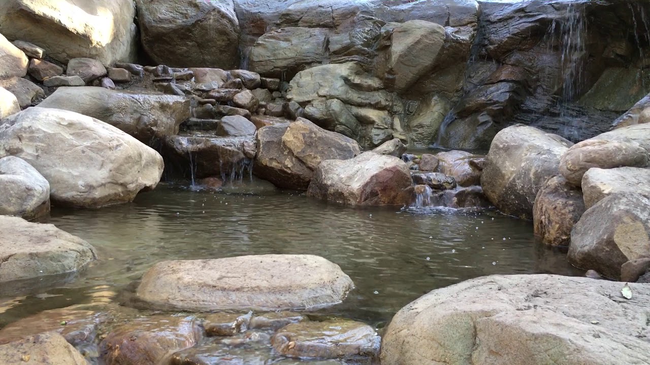 Artificial rock waterfall YouTube